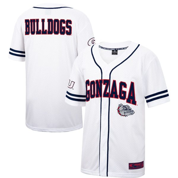 Gozags Shop - men8217s colosseum white gonzaga bulldogs free spirited mesh button-up baseball jersey Collection | Gonzaga Bulldogs Fan Essentials