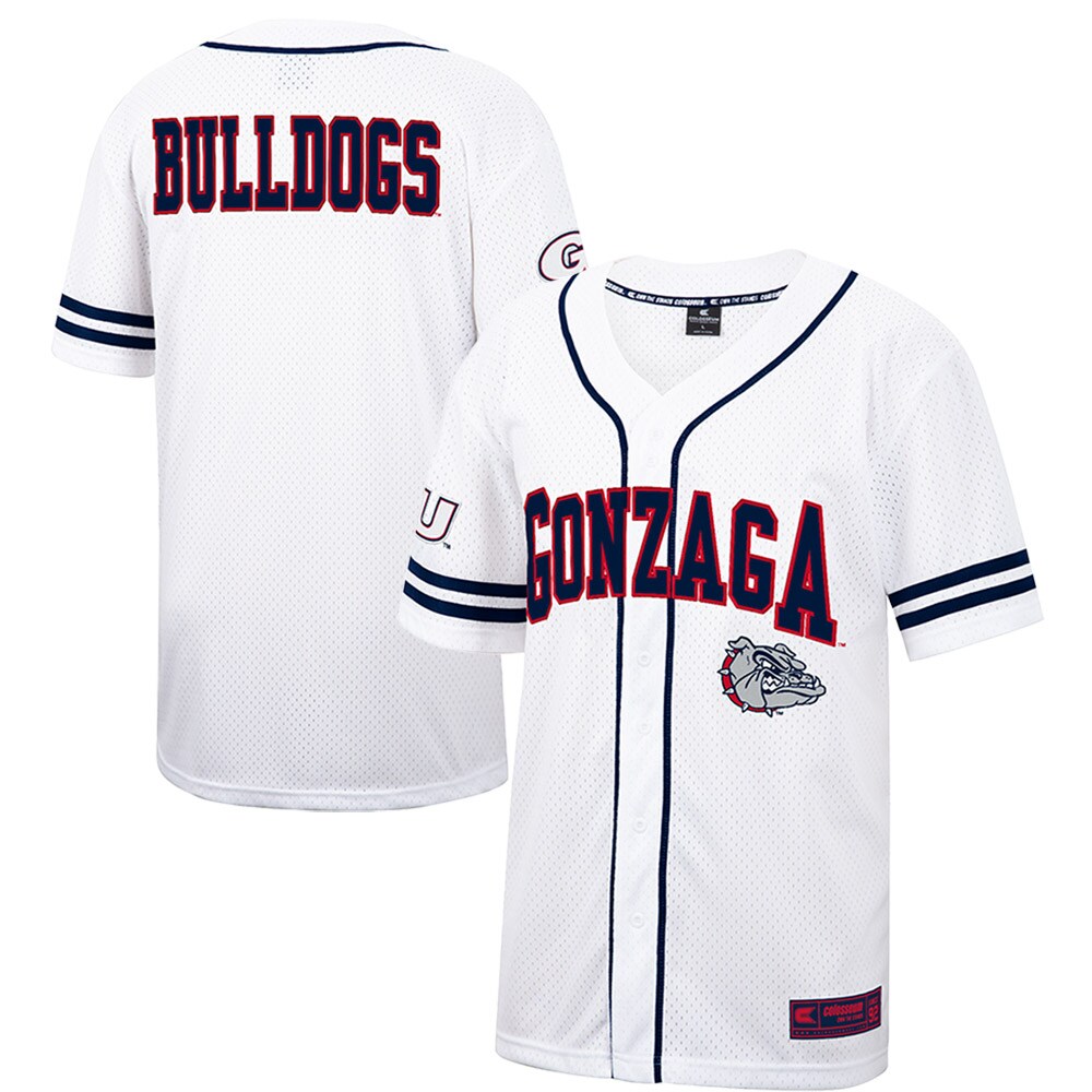 Gozags Shop - men8217s colosseum white gonzaga bulldogs free spirited mesh button-up baseball jersey Collection | Gonzaga Bulldogs Fan Essentials