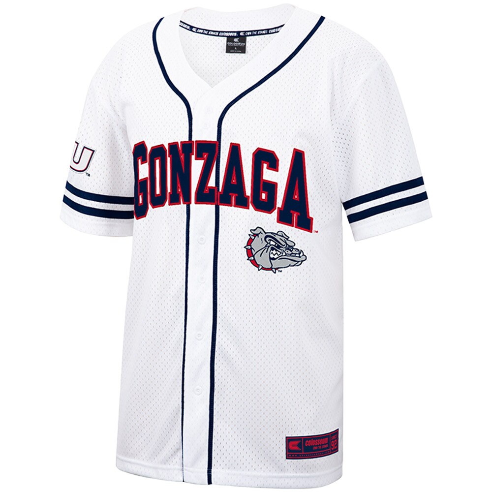 Gozags Shop - men8217s colosseum white gonzaga bulldogs free spirited mesh button-up baseball jersey Collection | Gonzaga Bulldogs Fan Essentials
