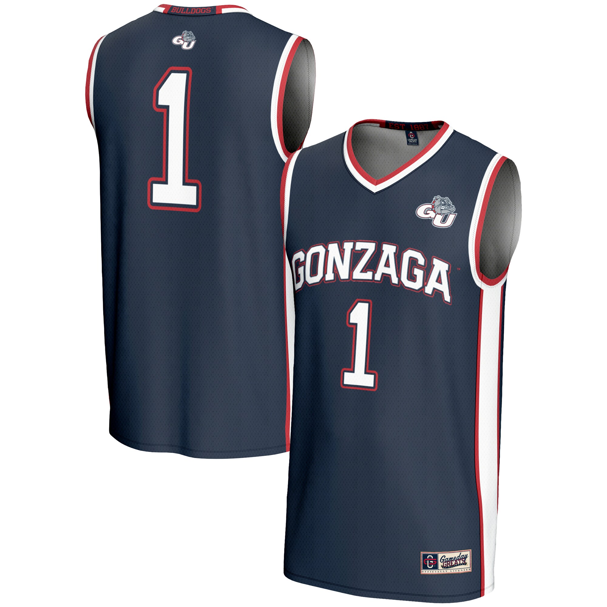 Gozags Shop - men8217s gameday greats 1 navy gonzaga bulldogs lightweight basketball jersey Collection | Gonzaga Bulldogs Fan Essentials