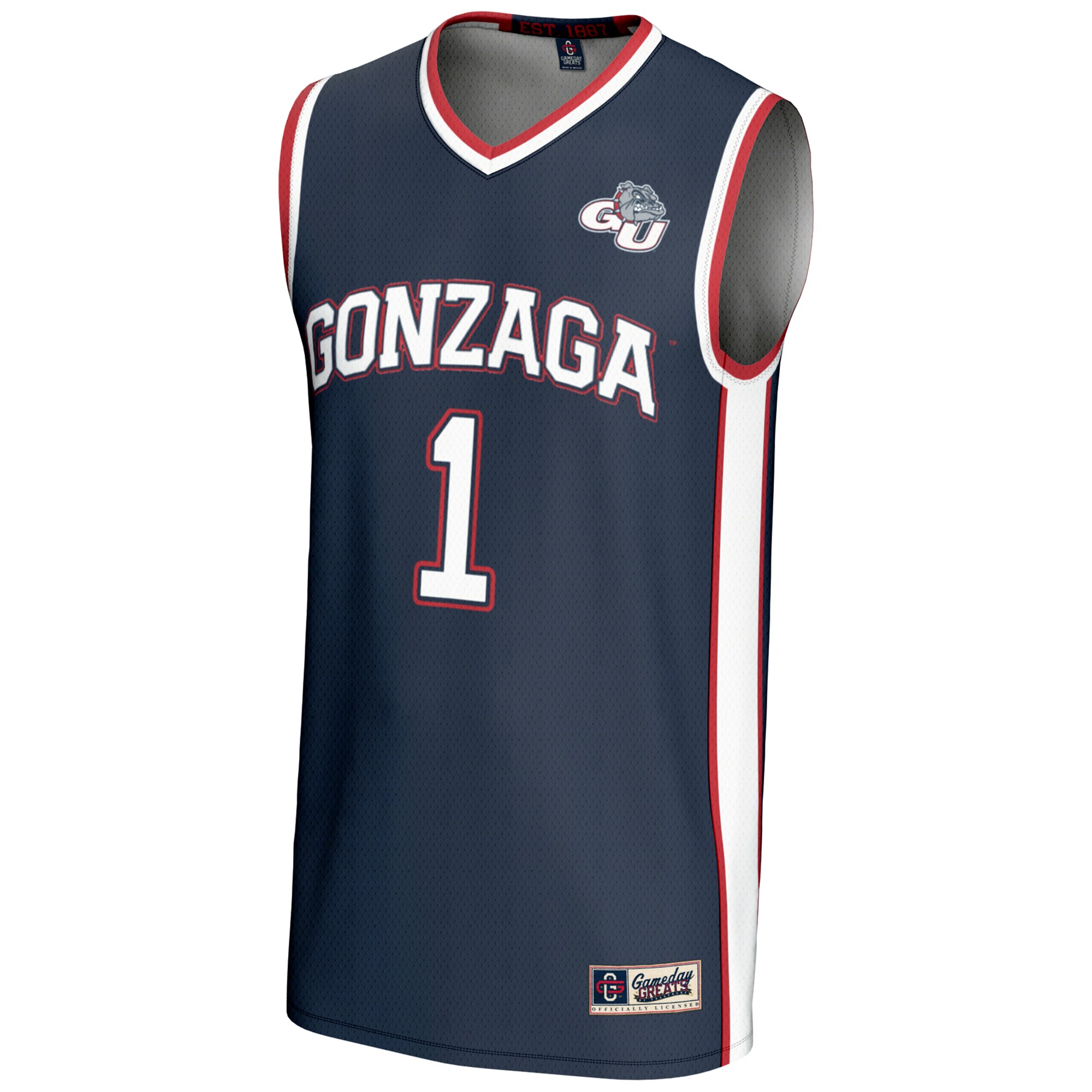 Gozags Shop - men8217s gameday greats 1 navy gonzaga bulldogs lightweight basketball jersey Collection | Gonzaga Bulldogs Fan Essentials