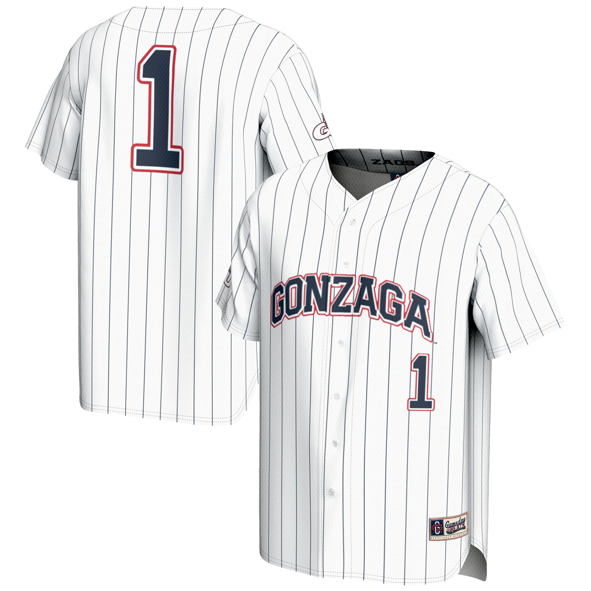 Gozags Shop - unisex gameday greats 1 white gonzaga bulldogs lightweight baseball jersey Collection | Gonzaga Bulldogs Fan Essentials