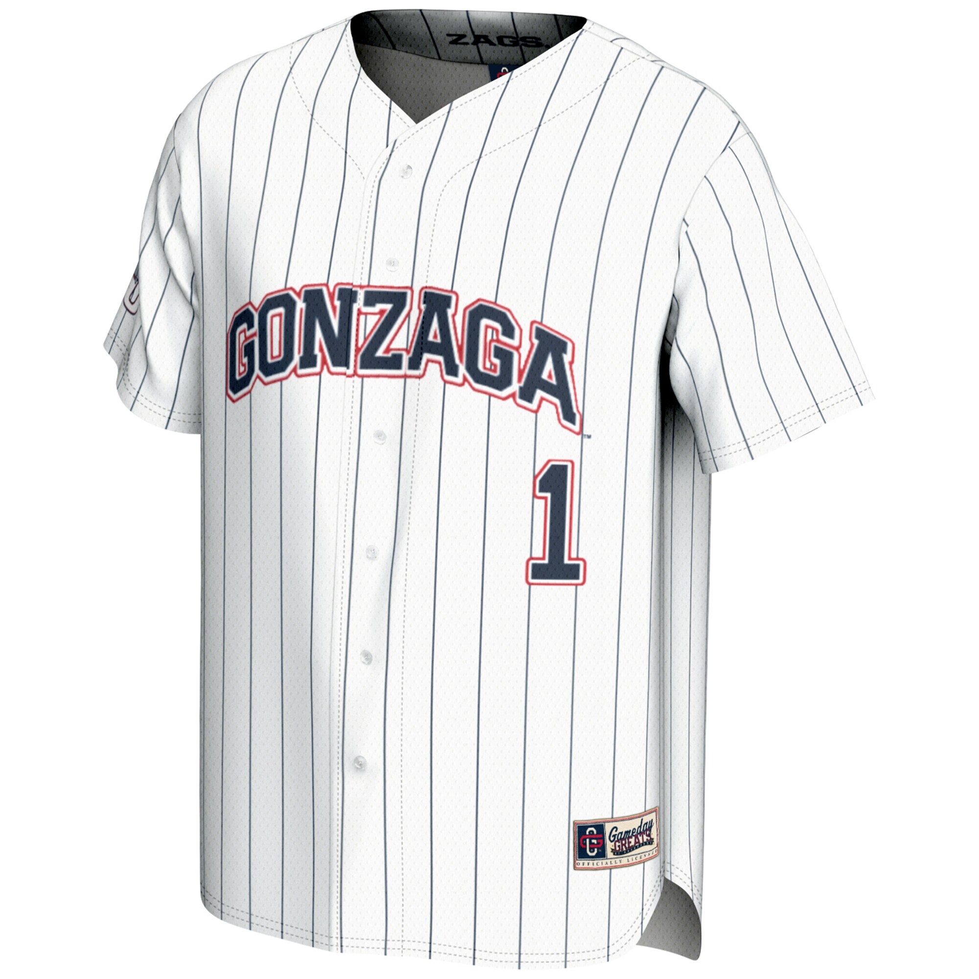 Gozags Shop - unisex gameday greats 1 white gonzaga bulldogs lightweight baseball jersey Collection | Gonzaga Bulldogs Fan Essentials