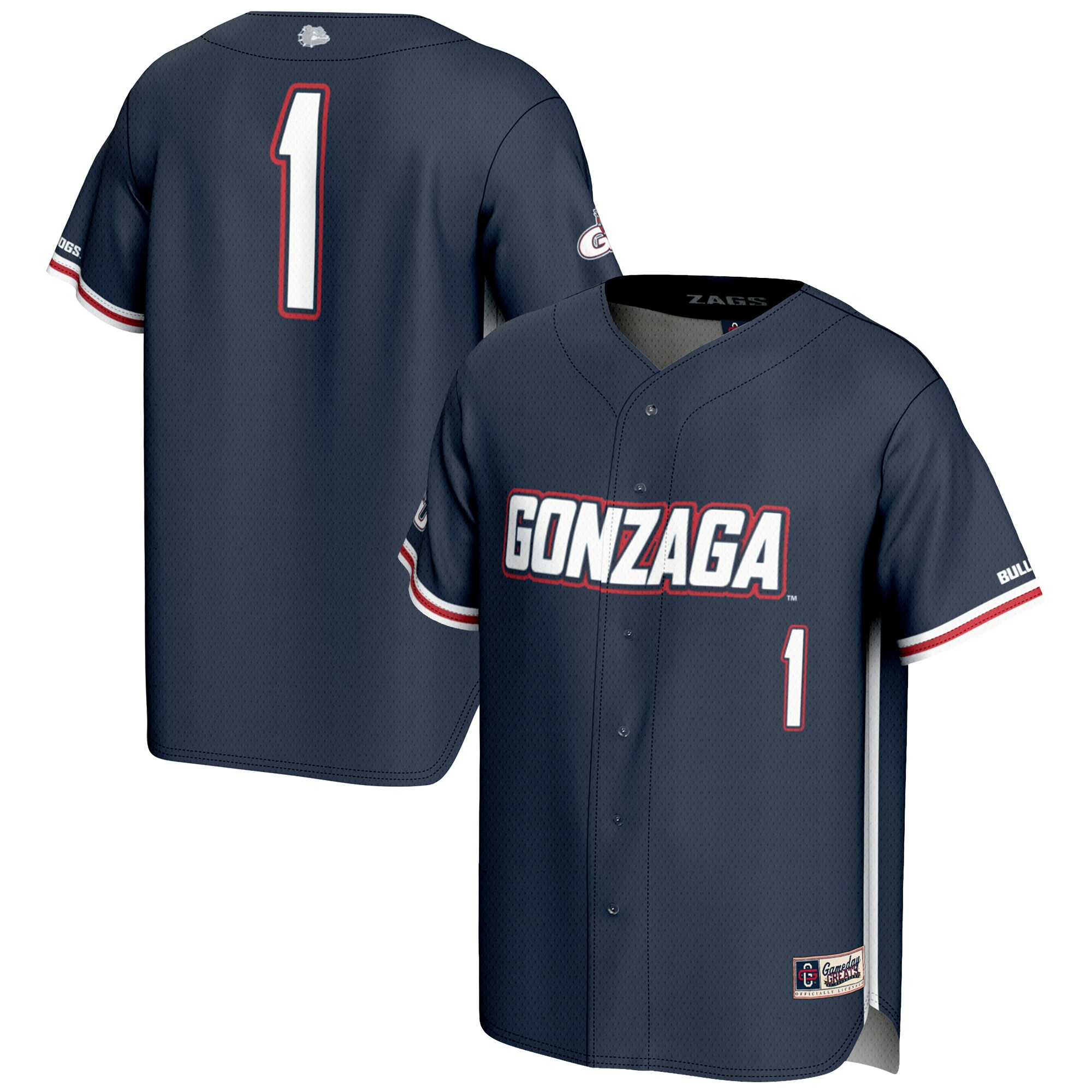 Gozags Shop - youth gameday greats 1 navy gonzaga bulldogs lightweight baseball jersey Collection | Gonzaga Bulldogs Fan Essentials